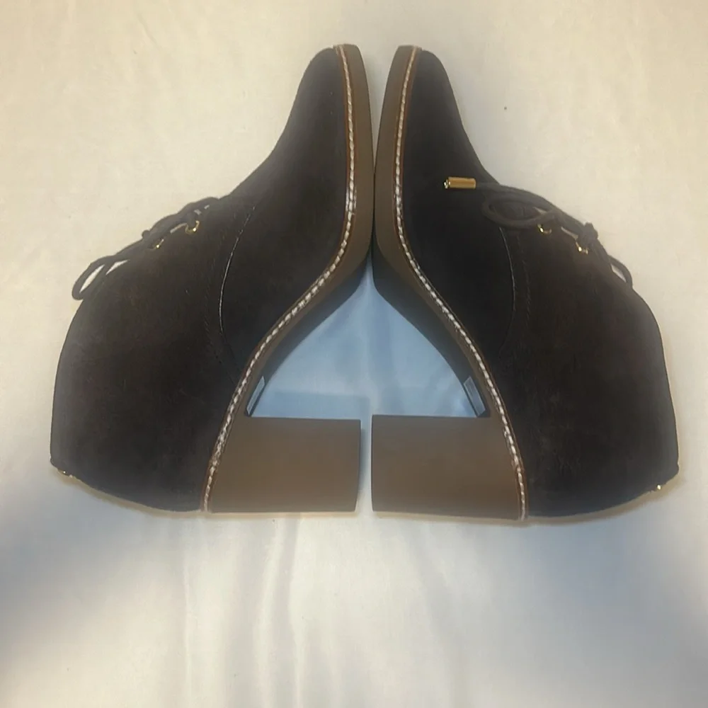 Like New Tory Burch Hilary Brown Suede Lace Up Ankle Booties Women’s Size 9.5 M - Picture 7 of 16